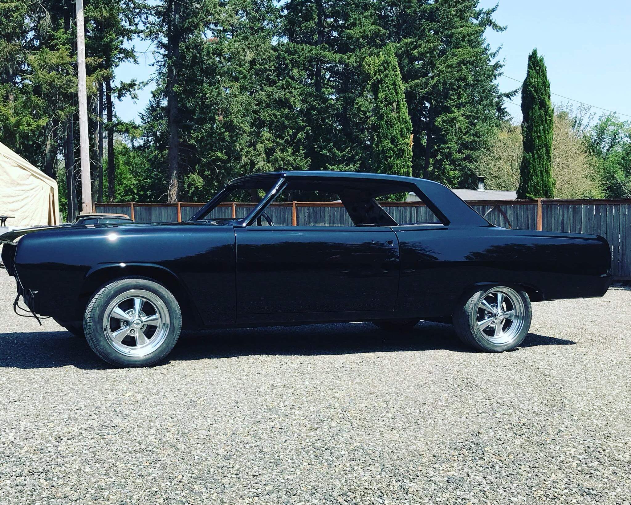 Tamco Paint HB9900 Jet Black Basecoat on Chevrolet Chevelle
