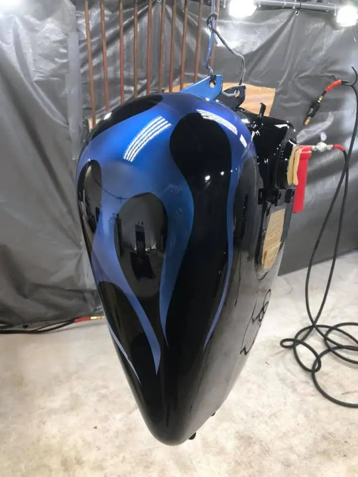 Tamco Paint HB9900 Jet Black on Motorcycle Fuel Tank