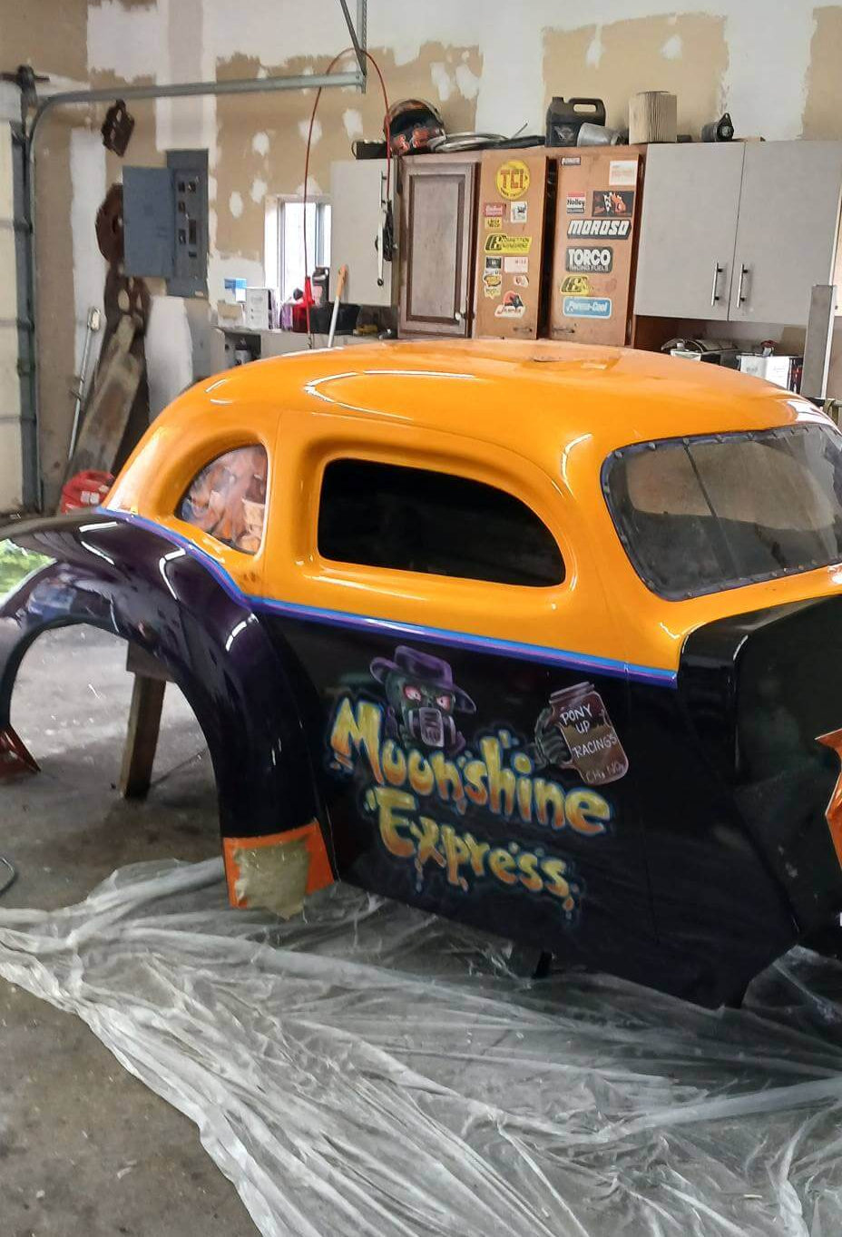 Tamco Paint HC2104 High Solids Clearcoat on Fuel Altered Dragster