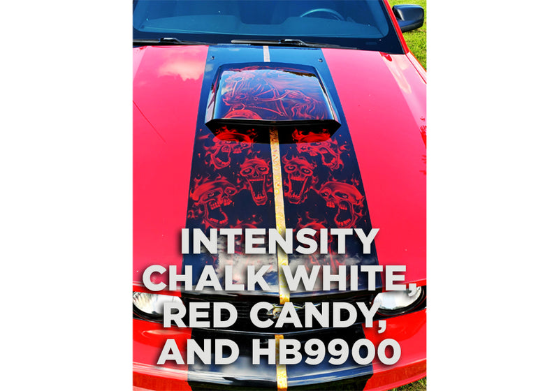INTENSITY CHALK WHITE, RED CANDY, AND HB9900  | HC9500 | 2007 FORD MUSTANG