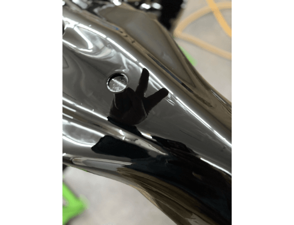 Tamco Paint Jet Black Basecoat on 1964 Cadillac Coupe De Ville Chassis