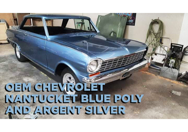 OEM CHEVROLET NANTUCKET BLUE POLY AND ARGENT SILVER | HC2104 | 1964 NOVA SS