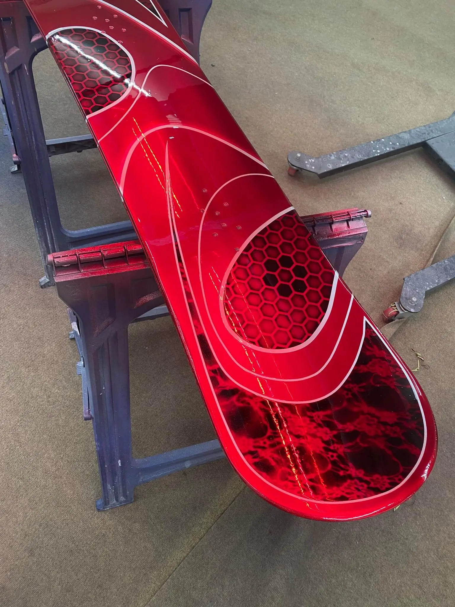 Tamco Paint OG Red - 2K Candy Kit on Custom Skateboard