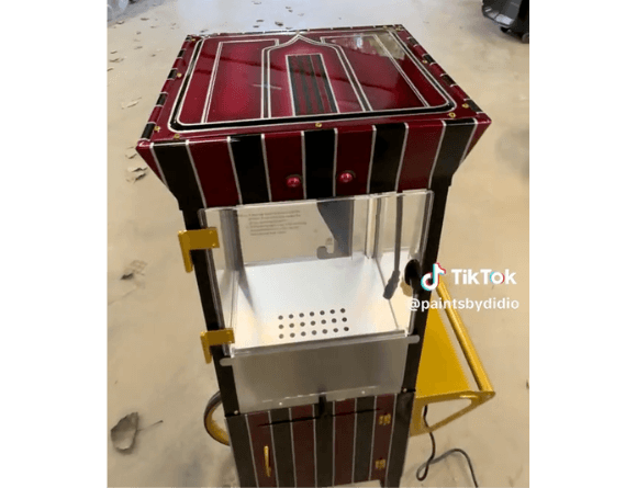 Tamco Paint OG Red Candy Concentrate on Popcorn Machine