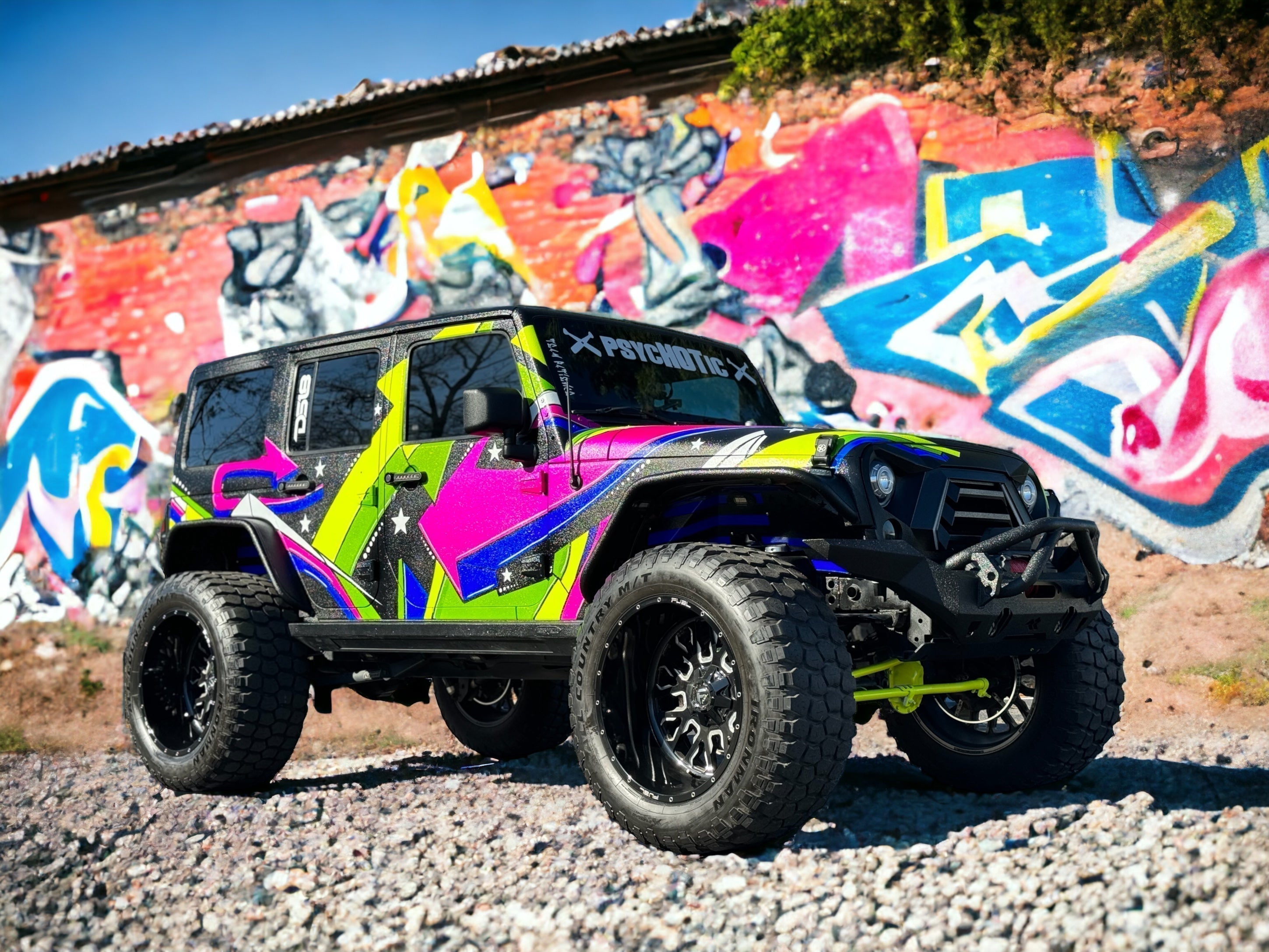 Tamco Paint Custom Colors in Graffiti Jeep Wrangler