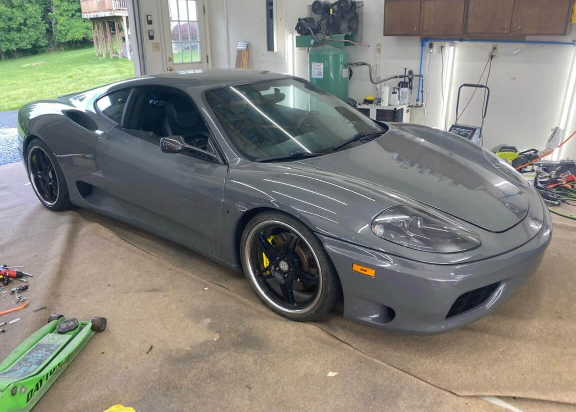 Tamco Paint Porsche Gray Black on Ferrari 360 Modena
