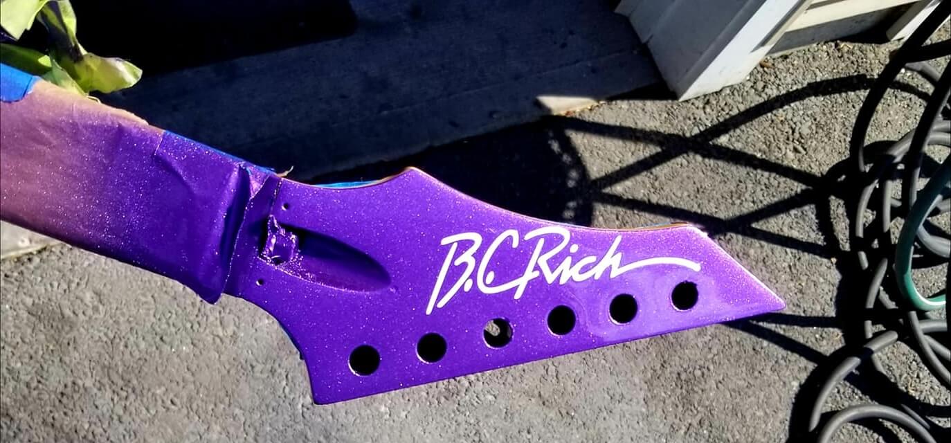 Tamco Paint Purple Pop Pearl on Guitar