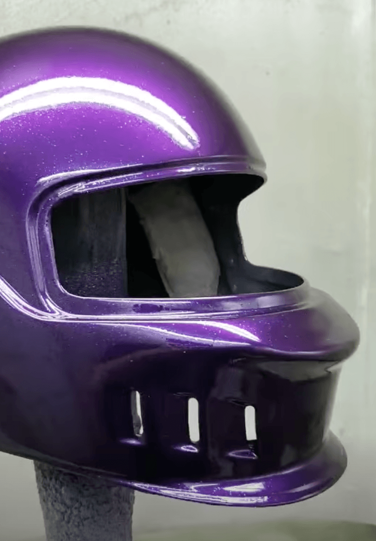 Tamco Paint Purple Pop Pearl on Motorcycle Helmet