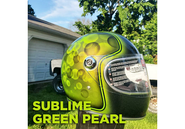 Tamco Paint Sublime Green in Custom Motorcycle Helmet