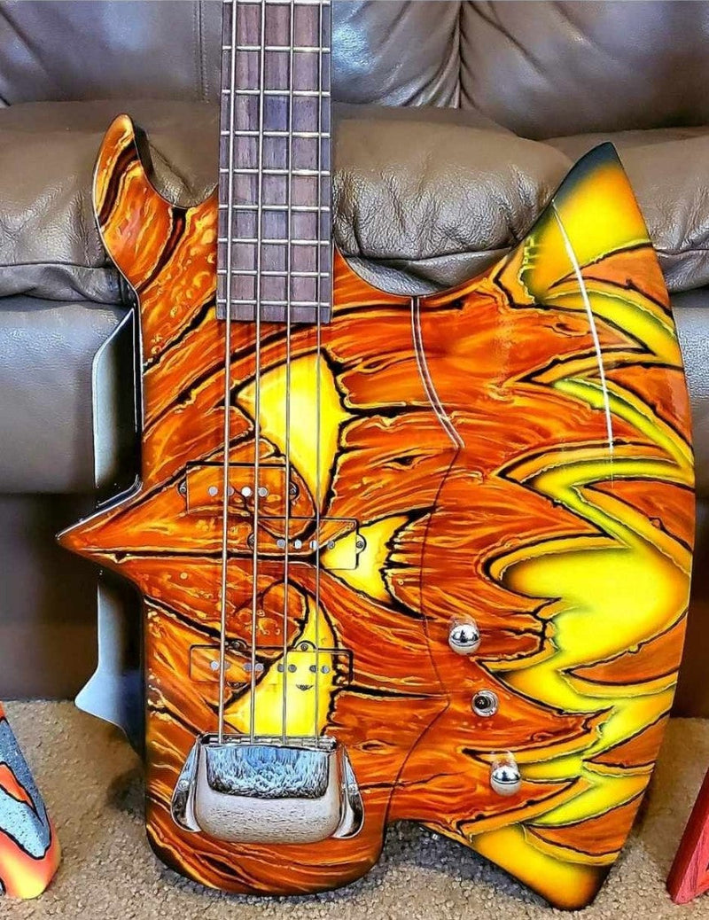 Tamco Paint Tamco Intensity Airbrushing in Pumpkin Axe Electric Guitar