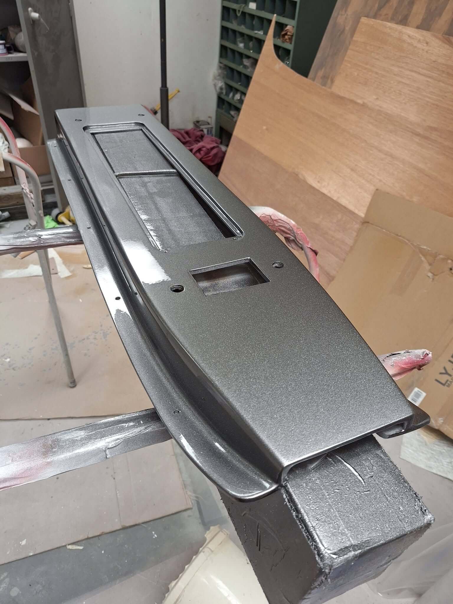 Tamco Paint Smoke & Slick Silver Metallic on Interior Headliner