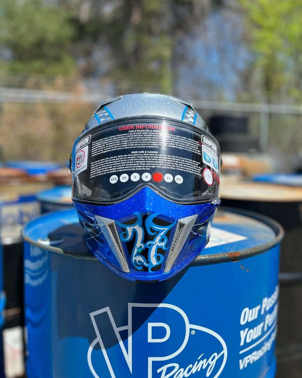 candy plasma blue motorcycle helmet Metallic SNELL2020 Approved The helmet is made from moisture ILM Motorcycle Helmet Full Face