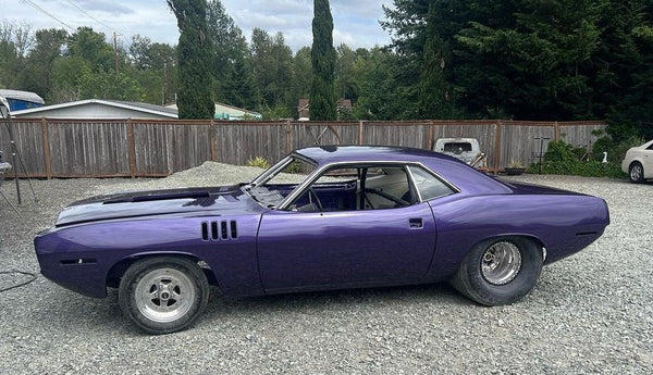 Tamco Paint Throwback Plum Crazy in 1974 Plymouth Barracuda