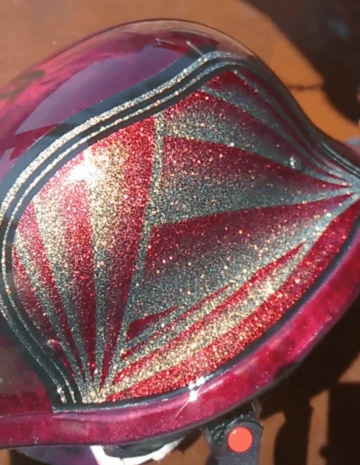 Tamco Paint Tamco Intensities on Motorcycle Helmet