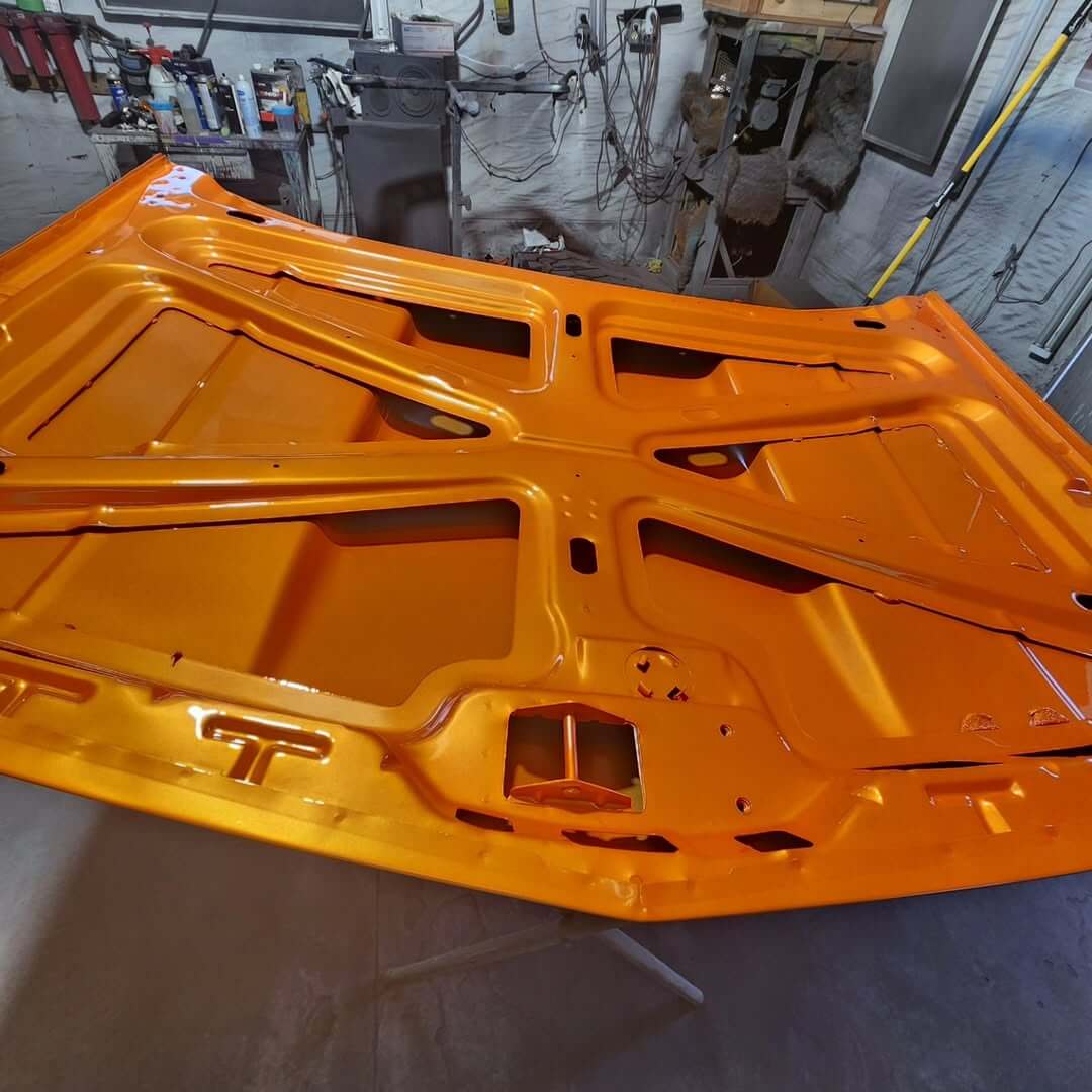 Tamco Paint Tamgerine Pearl on Car Hood