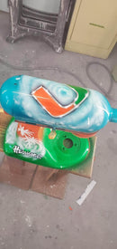 caribbean current with shade of orange and green mixer