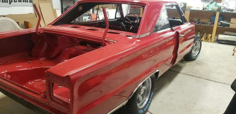 SCORCH RED PLYMOUTH SATELLITE CAR