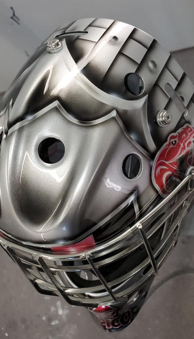 Slick Silver Metallic Goalie Mask