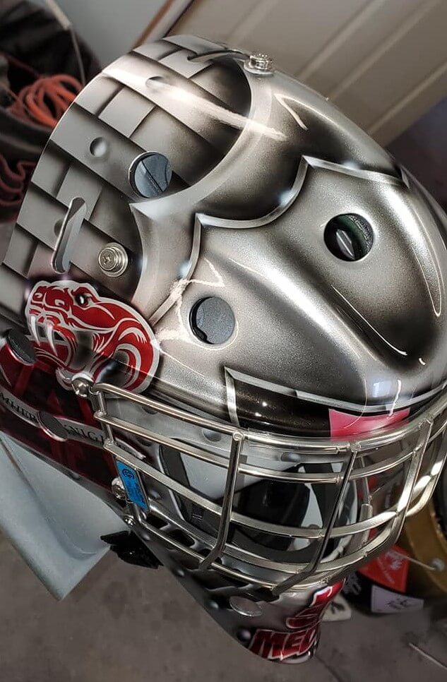 Slick Silver Metallic Goalie Mask