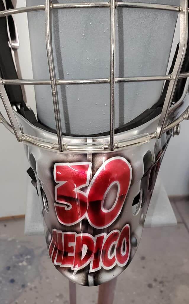 Slick Silver Metallic Goalie Mask