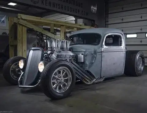 Silver grey 1933 Blown Coupe 