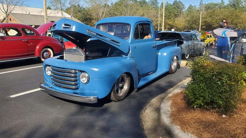 Toyota Calvary Blue 1949 Ford F-1 pickup