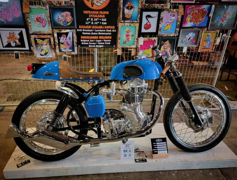 GRABBER BLUE 1960  VELOCETTE VENOM CAFE RACER  MOTORCYCLE 