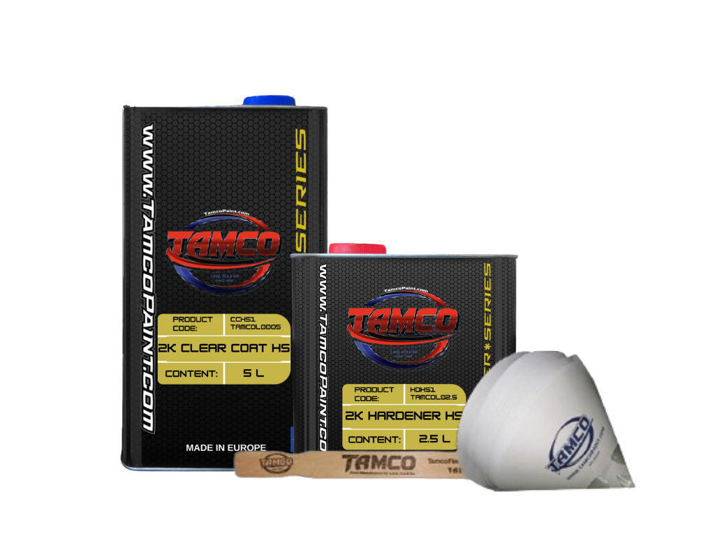 Tamco Paint 2K Clearcoat HS with 2K Hardener HS 5 Liters