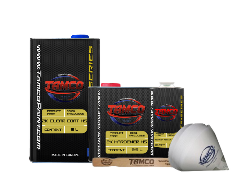 Tamco Paint 2K Clearcoat HS with 2K Hardener MS and HR1370 Reducer