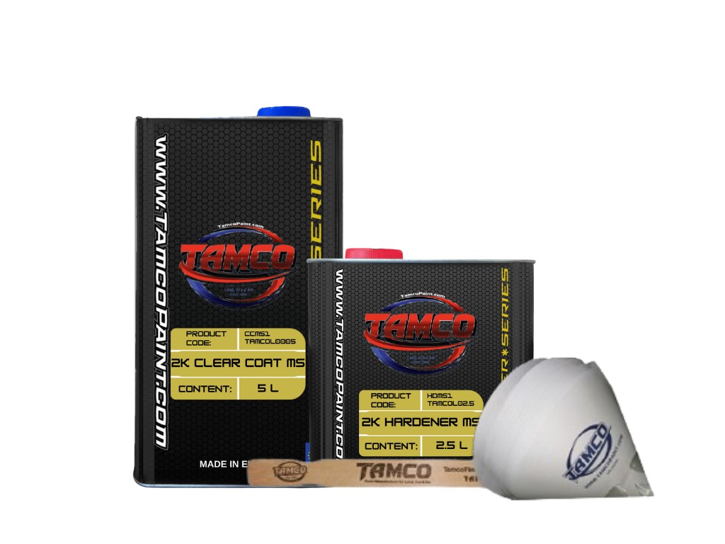 Tamco Paint 2K Clearcoat MS with 2K Hardener MS 5 Liters