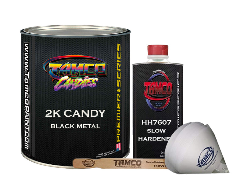 Tamco Candies 2K Candy Black Metal, HH7607 Slow Hardener Kit