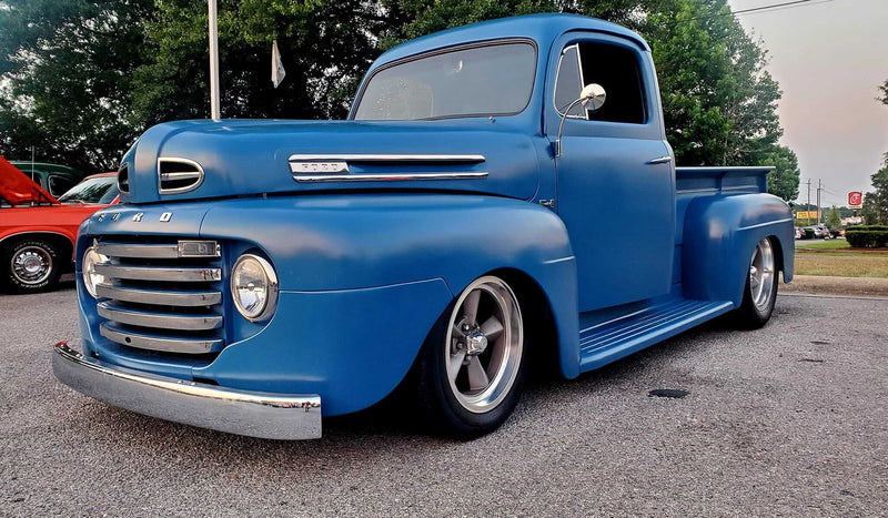 Toyota Calvary Blue 1949 Ford F-1 pickup