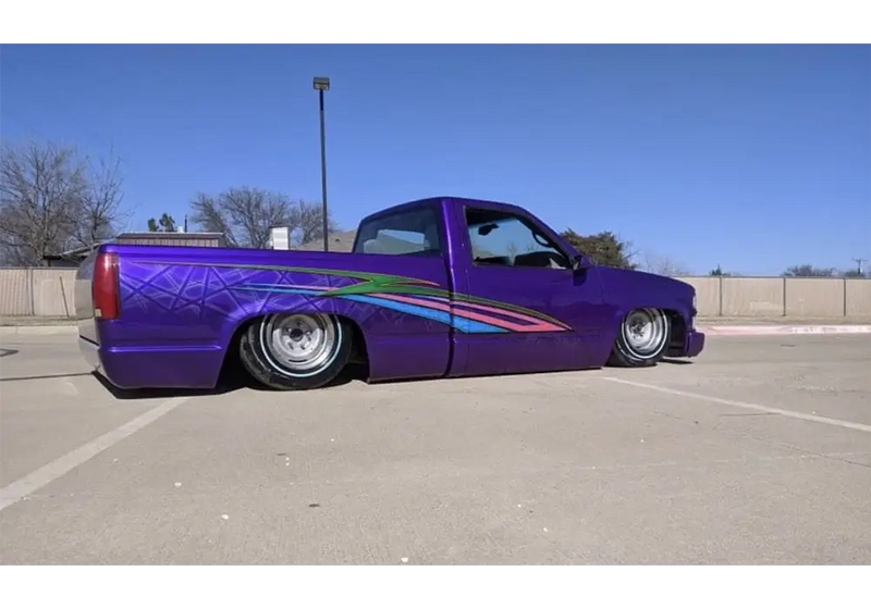 Purple Pop Pearl Slammed truck