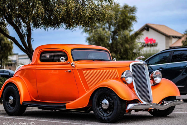 sunkist orange pearl 1934 ford coupe