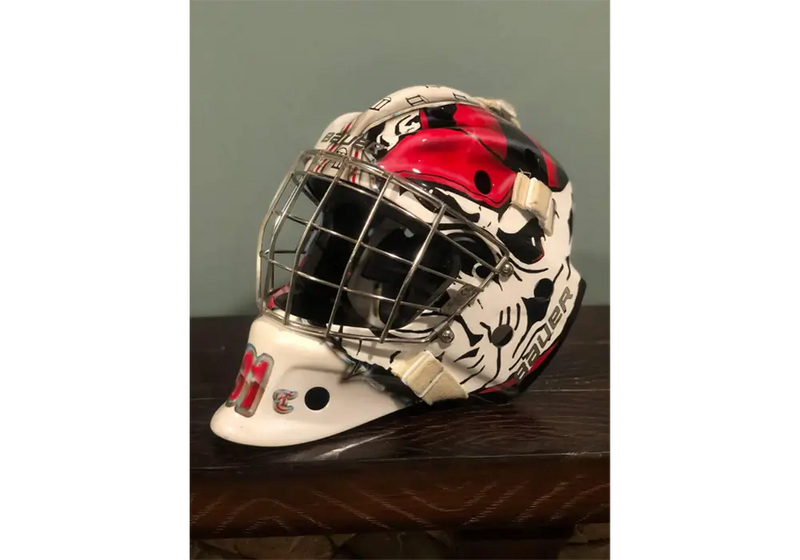 Smoke Metallic with shade of white,red, black, helmet