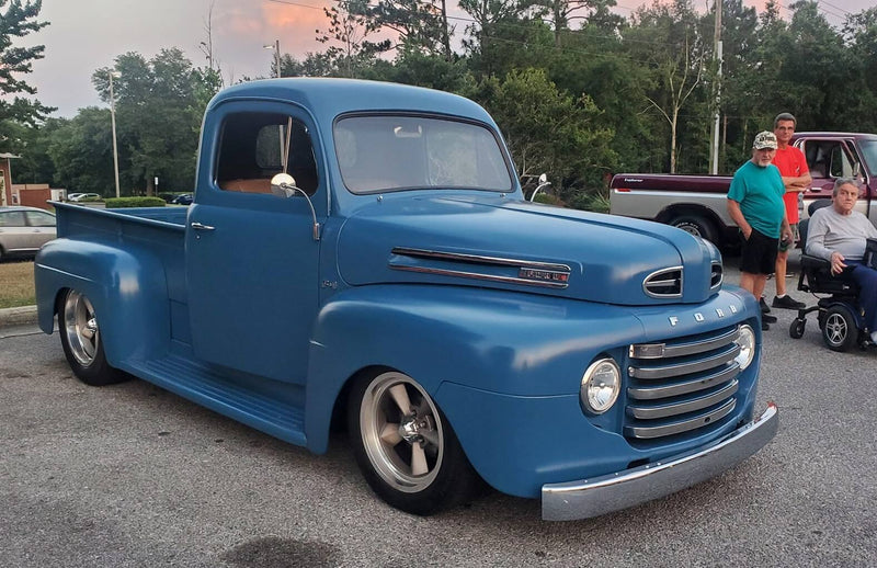 Toyota Calvary Blue 1949 Ford F-1 pickup