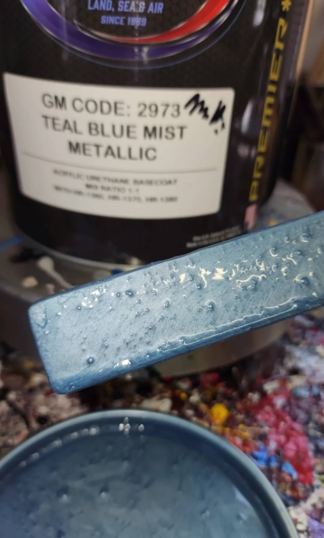 GM Teal Blue Mist Metallic | F / 2973 | 1968 | OEM Basecoat