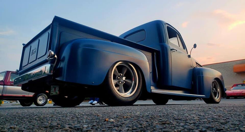 Toyota Calvary Blue 1949 Ford F-1 pickup