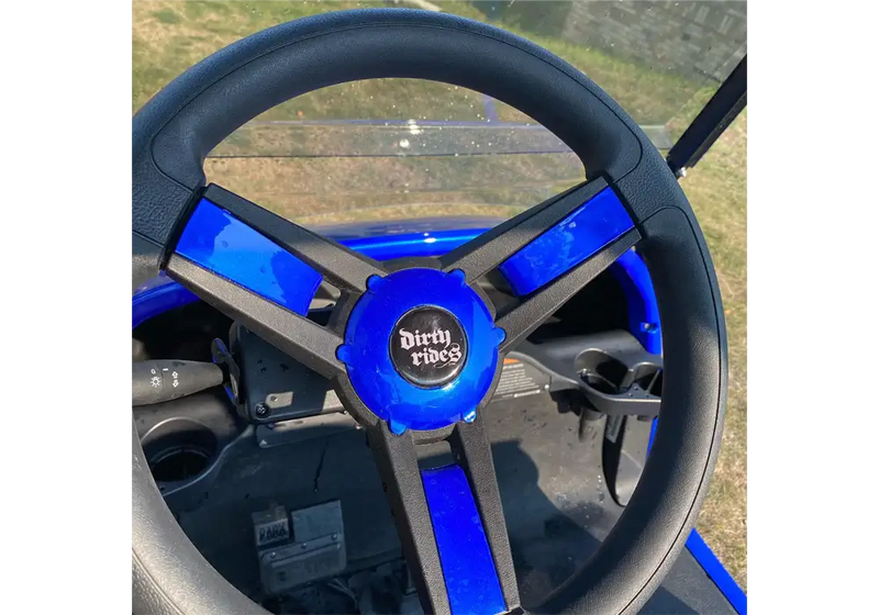 Blue Nitrous Golf Cart Steering Wheel