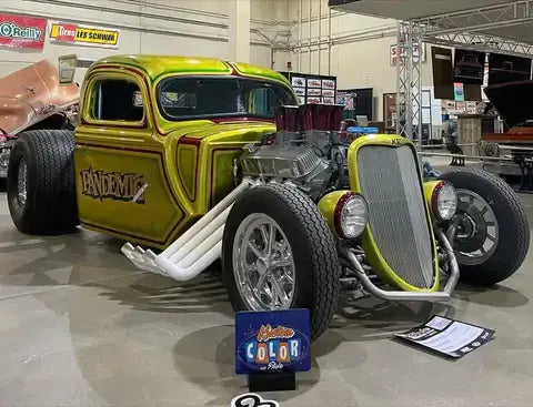 primetime lime custom color 1940 ford coupe