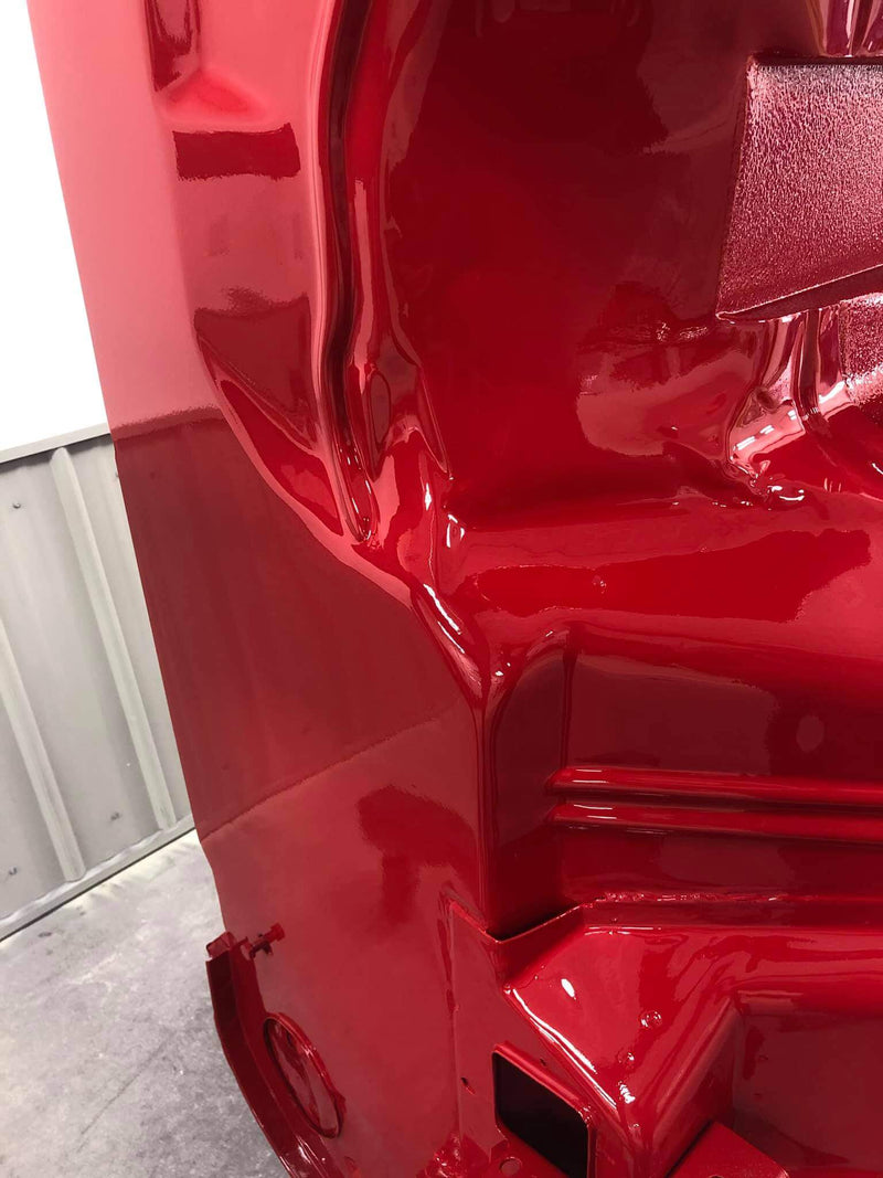 VIPER RED  BASECOAT PARTS OF  THE BODY OF PLYMOUTH SATELLLITE CAR