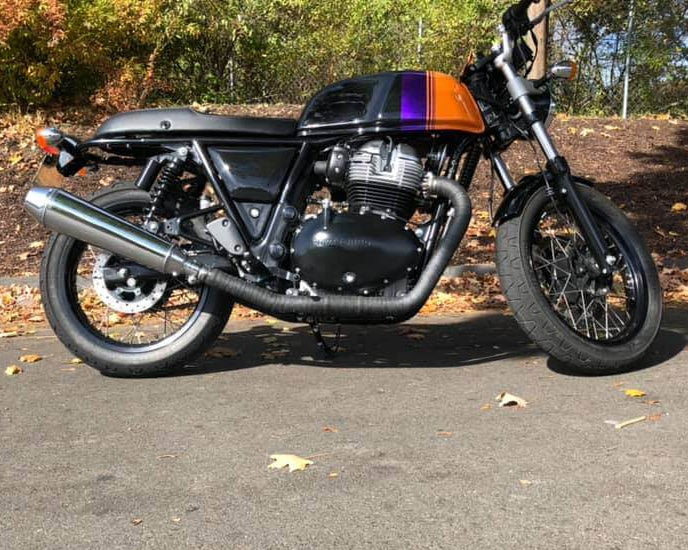 Tamco Paint AG900 Jet Black & Purple Pop Pearl on Royal Enfield Continental GT 650