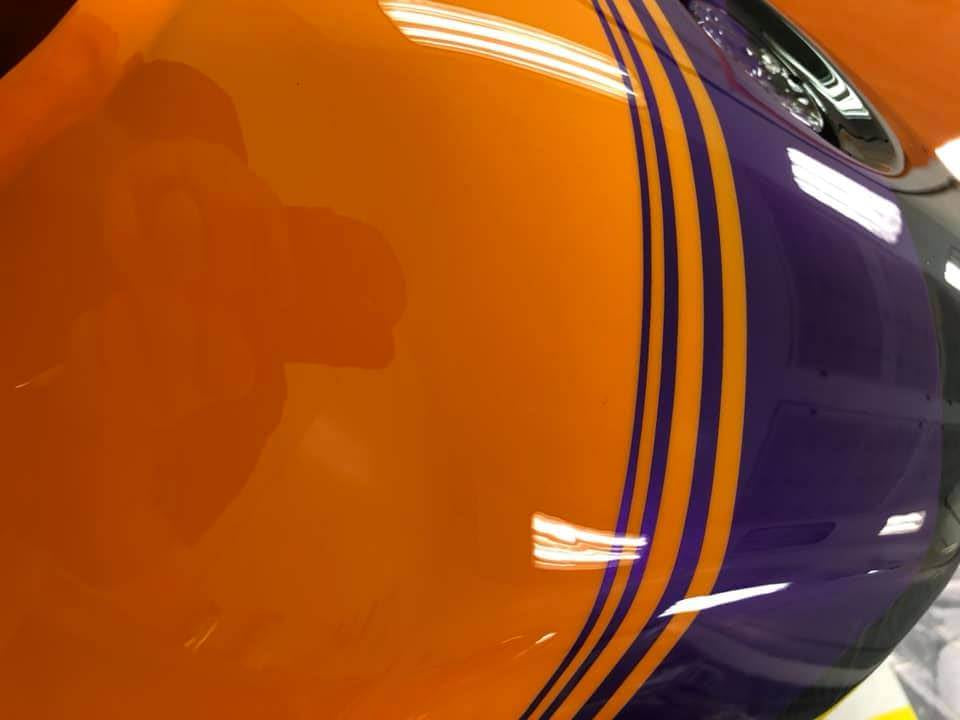 Tamco Paint AG900 Jet Black & Purple Pop Pearl on Royal Enfield Continental GT 650