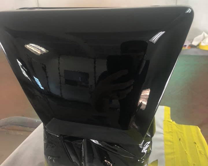 Tamco Paint AG900 Jet Black & Purple Pop Pearl on Royal Enfield Continental GT 650