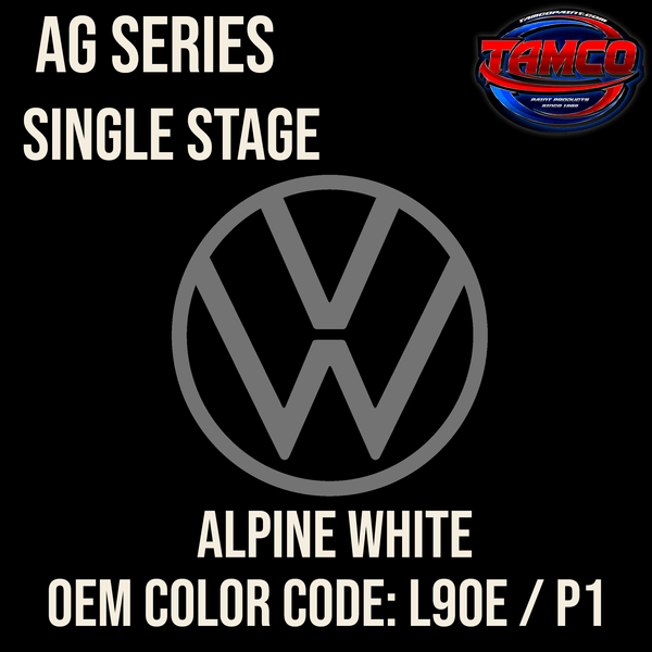 Tamco Paint Volkswagen Alpine White Code L90E / P1  OEM AG Series Single Stage