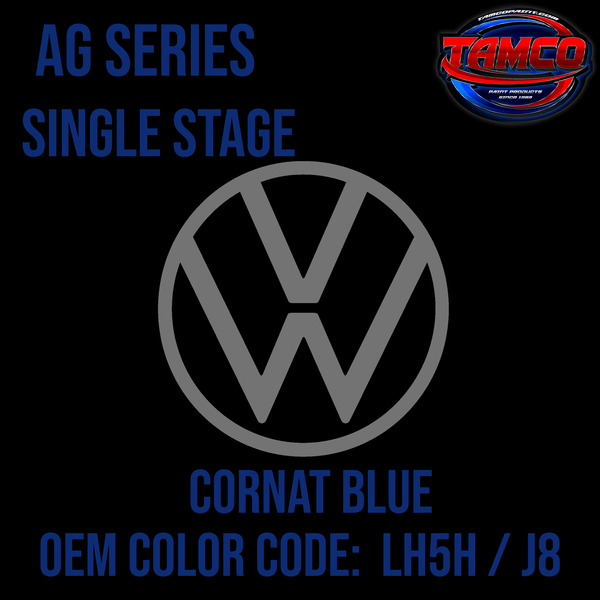Tamco Paint Volkswagen Cornat Blue Code  LH5H / J8 OEM AG Series Single Stage