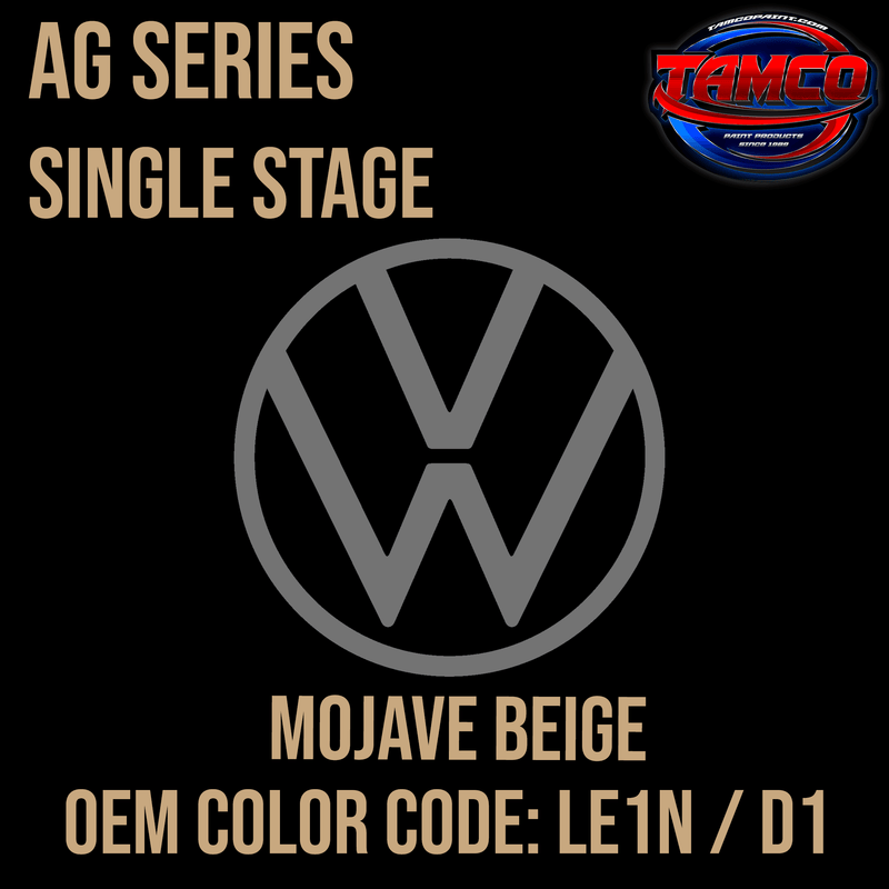 Tamco Paint Volkswagen Mojave Beige Code LE1N / D1  OEM AG Series Single Stage
