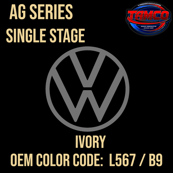 Tamco Paint Volkswagen Ivory Code  L567 / B9  OEM AG Series Single Stage