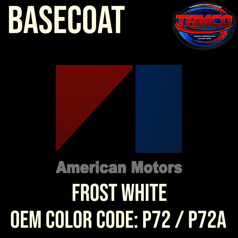 AMC Frost White | P72 / P72A | 1965-1970 | OEM Basecoat