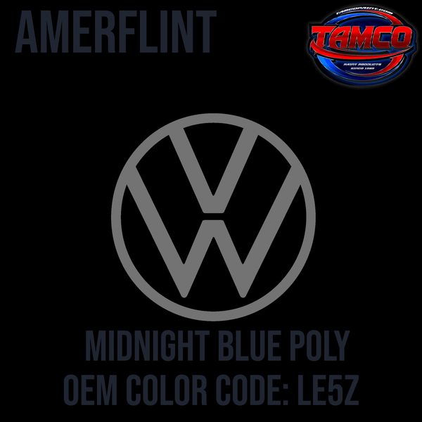 Tamco Paint Volkswagen Midnight Blue Poly Code LE5Z OEM Amerflint II Series Single Stage